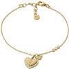 Emporio Armani Bracciale donna in argento con chiusura a moschettone o a cursore, Oro giallo Tone