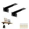hehonsun 2 Pezzi Staffe per Mensole, Staffe per Mensole Pesanti 24 cm, Reggimensola a Scomparsa, Capacità di Carico 100 kg, Galleggianti Mensola da Supporto Adatto Garage Bagni Cucine Soggiorno(nero)