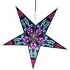 YEPSIO Paralume di carta a forma di stella, grande 60 cm, decorazione da appendere per Natale, matrimonio, casa, festa, blu reale, nero, multicolore
