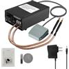 Basigelar Saldatore a punti 8000W, portatile saldatore a punti regolabile per batterie 18650, mini saldatrice a punti 0,1-0,3 mm, 0-1200A,con schermo LCD,con foglio di nichel da 1M