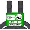 ONIX TECH Universale Tubo Scarico Lavatrice e Lavastoviglie da 60 cm a 2 m Ø 19/22 mm | e Raccordo per Tubo Scarico con 2 pezzi di Fascette Metalliche Ø20/32 mm - Garanzia di 5 Anni - ONIX TECH