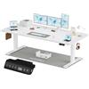 Homall Scrivania Regolabile in Altezza 200x80 cm con Porta USB, Bianco | Standing Desk con 6 Tasti Memoria Altezza, 2 Ganci e Cassetto Cavi, Ergonomica, Elettrica Scrivania Gaming，Scrivania Ufficio