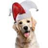 NICEYEA Cappello per animali domestici, copricapo pagliaccio, accessorio per costume da cucciolo e gatto, cappello da clown rosso e bianco per cani di piccola taglia, adatto per fotografia di riviste e