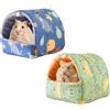 Lunyloer 2 pezzi letto per porcellini d'India, lavabile, per la casa, per il criceto, per piccoli animali, accogliente, per criceti, conigli nani, cincillà, furetti