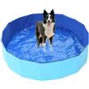 QraraZL Piscina per Cani Pieghevole, Portatile PVC Vasca per Cani Piscina per Grandi e Piccoli Cani, Rivestimento Antiscivolo, con Foro di Scarico, 3 Dimensioni Disponibili per Piccoli, 120 x 30cm