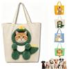 Generico Plush Pet Carrier Tote Cute Cartoon Styled Canvas Shoulder (#2,M) | Lion Shaped Cat Carrier Bag,Cute Dew Head Shape Cat Bag Pets,Lion Shaped Canvas Pet Carrier Bags,Animal Shapes Carrying Bags