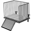 Gralara Piattaforma Basking con Rampa Acciaio Inox con Ventosa | Piattaforma per Tartarughe d'Acqua Facile da Pulire, per Acquari, da 30 Cm di Larghezza