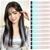 Sofeiyan 12 Pezzi Extension Capelli Glitter Clip,50 cm Color Crema Tinsel Extension Capelli,Resistenti scintillanti Extensions Capelli per donne discoteca Carnevale Festa