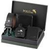 Jungengel POLO Air Set Regalo Uomo 4 Pezzi - Profumo Cintura Portafoglio Portacarte | Pronto da regalare in cofanetto e sacchetto, compleanno, anniversario, laurea, Natale, Festa del Papà, San Valentino