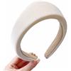Generic Cerchietto largo da donna, in velluto spesso, antiscivolo, con design triangolare, per donne e ragazze, accessorio per capelli antiscivolo (beige)