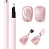MEITREND BabyPink Cat Eye - Smalto per unghie con magnete, colore rosa con glitter, a lunga durata, con penna magnetica integrata per effetto velluto e nail art fai da te
