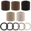 Hopton Set di 30 elastici per capelli da donna, colore marrone, elastici e morbidi | Elastici per trecce in nylon per ragazze e donne, spessi, ricci e lisci