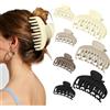 Generic 7 fermagli per capelli a doppia fila per donne, 3 pezzi grandi + 4 pezzi | Fermagli opachi, resistenti, ergonomici, per capelli ricci sottili e spessi, tenuta forte e antiscivolo