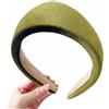 Generic Cerchietto largo da donna, in velluto spesso, antiscivolo, con design triangolare, per donne e ragazze, accessorio per capelli antiscivolo, colore verde