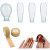 HABVPU 4 Pezzi Protezione Impermeabile per Dito in Silicone Riutilizzabile con Benda Coesiva, Proteggi Dita Mano e Piedi per Doccia, Nuoto e Protezione Ferite, Guanto per Dito Steccato, Taglie L/M