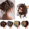 TESS Chignon Capelli Veri Elastico Capelli Finti Chignon Extension Facile Per Capelli Veri Ricci Posticci Per Capelli Mossi Scrunchie Parrucchino Donna Elastico Finti, Marrone Medio