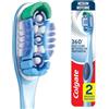 Colgate 360 spazzolini da denti, medio, 2 pezzi