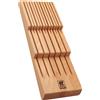 ZWILLING portacoltelli per cassetti, inserto per cassetto, per 12 coltelli, 41 x 15,5 x 4,8 cm, legno