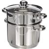 KAMBERG 0008070 Pentola per couscous con coperchio, acciaio inossidabile, diametro 20 cm, adatta a fornelli a induzione