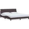vidaXL Struttura letto senza materasso "Hanko" marrone scuro 180x200 cm in tessuto
