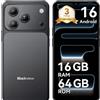 Blackview Cellulare Blackview WAVE 7C 2026 senza contratto, 6,56", Android 16, 16 GB + 64 GB/2 TB TF, Face ID, 5000 mAh, 32 MP, doppia SIM, Wi-Fi 5, IP54