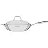 Tramontina Grano 62158320 Wok, diametro max. 32 cm, acciaio inossidabile, adatto ai fornelli a induzione, con coperchio incluso
