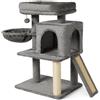 Amazon Basics A. Caratteristiche principali: Albero per gatti multistrato con 2 rifugi per gatti, amaca e