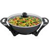 Beper Wok elettrico BEPER P101COS100, diametro 33 cm, 1500 W, con rivestimento antiaderente in Vetroceramica e manico unico