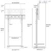 StarTech Supporto mobile per TV - Modello FFRF-U-700 - Per schermi da 32 a 65 pollici - Standard VESA 800 × 500 mm - Capacità massima: 40 kg - Supporto da pavimento - Montaggio fisso - Colore: bianco