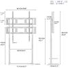 StarTech Supporto TV - Modello FFRF-U-700 - Supporto da pavimento - Per schermi da 81 a 216 cm - Standard VESA 800 x 500 mm - Capacità massima: 40 kg - Materiale: metallo - Altezza fissa - Colore: bianco