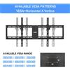 StarTech Supporto a parete per televisore - Montaggio fisso - Per schermi da 81 a 216 cm - Capacità di carico fino a 60 kg - Standard VESA 280 x 150 mm - Distanza dal muro: 20 mm - Materiale: metallo