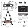 StarTech Supporto TV con rotelle - Carrello TV mobile - Per televisori da 102-191 cm - Max. 50 kg - Standard VESA 600 x 400 mm - Fissaggio a pavimento - Colore: nero