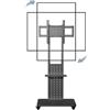 StarTech Supporto TV con rotelle - Base mobile per televisori - Adatto per televisori da 81 a 165 cm - Standard VESA 600 x 400 mm - Capacità massima di carico: 40 kg - Materiale: metallo - Montaggio fisso