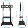 StarTech Carrello TV mobile - Supporto a pavimento per TV - Per schermi da 81 a 254 cm - Altezza regolabile - Massimo 100 kg - Standard VESA 800 x 500 - Ruote bloccabili
