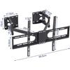 StarTech Supporto a parete per TV angolare - Supporto TV fisso - Per televisori da 81-165 cm - Standard VESA 600x200 - Massimo 45 kg - Distanza dalla parete: 42 mm - Livella integrata