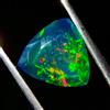 AK GEMS AND JEWELLERY Opale Nero Fiore Facettato Gemma Sfusa, Opale Naturale Etiope 1.6 Ct 9x8x5 Mm