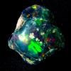 AK Gems And Jewellery Opal gemstone, Etiope opal raw, Naturale black fire opal Grezzo 13 KT 17x17 MM