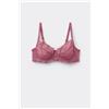Tezenis Reggiseno Balconcino Non Imbottito Pizzo Riciclato Paris Donna Rosa