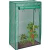 Relaxdays Serra per Pomodori, Giardino, Balcone, Telo Orto Trasparente, HLP 150x100x50 cm, Acciaio e PVC, Verde