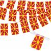 YAAVAAW Bandierine per eventi sportivi della Coppa del Mondo, festa nazionale, celebrazioni, parata, bar, strada, decorazioni per feste interne ed esterne (Macedonia del Nord)