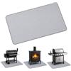 Vroswic Tappetino Barbecue, Telo Protettivo Ignifugo su Entrambi i Lati, 100 x 150 cm, Impermeabile, Antiolio, Resistente al Calore, per Barbecue da Esterno, Patio, Terrazza e Camino