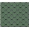 TIMBELA Set di tegole bituminose Hexagonal Rock H343GREEN, copertura bituminosa di colore verde Timbela M343 per casetta da giardino