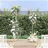 LKJVFCPW Arco per rose in acciaio, 100 x 39 x 200 cm, bianco | Resistente alle intemperie, per giardino e terrazza, facile da montare