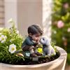 Generic Paletto per piante in vaso in acrilico, ornamento decorativo per interni ed esterni, regalo ideale per abbellire giardini e giardini (AB-129)