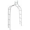 Relaxdays Arco per Rose Rampicanti, 255x140x38 cm, Struttura Resistente alle Intemperie, Design Romantico, Verde Scuro