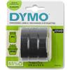 DYMO 3D Nastro Etichette a Rilievo Autoadesive | Rotoli da 9 mm x 3 m | stampa bianca su nero |Per DYMO Omega e Junior etichettatrice a rilievo| Confezione da 3