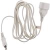 Zenitech - Prolunga 6A H03VVH2-F 2x 0,75mm² - Cavo Elettrico con Presa Senza Terra - Sicurezza Bambini - Conforme alle Norme CE e NF - Bianco - 2m