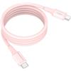 Ansmann Cavo USB-C Magnetico 120cm, Compatto, Rivestimento Silicone rosa | Cavo magnetico USB-C, 60W Power Delivery, Compatto e pratico, Rivestimento silicone, Per viaggi e quotidiano