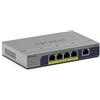 NETGEAR: switch PoE+ non gestito Gigabit Ethernet a 5 porte, con 4 porte PoE+ da 83 W, PoE dinamico, senza ventole, montaggio desktop o a parete (GS105PP)