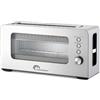 LITTLE BALANCE 3067 Glass Toaster, Griglia pane tostato, Finestra Panoramica rimovibile, 1 fessura lunga XXL, 7 livelli di brunitura, scongelamento, riscaldamento, 1000 W, tutto in acciaio inox